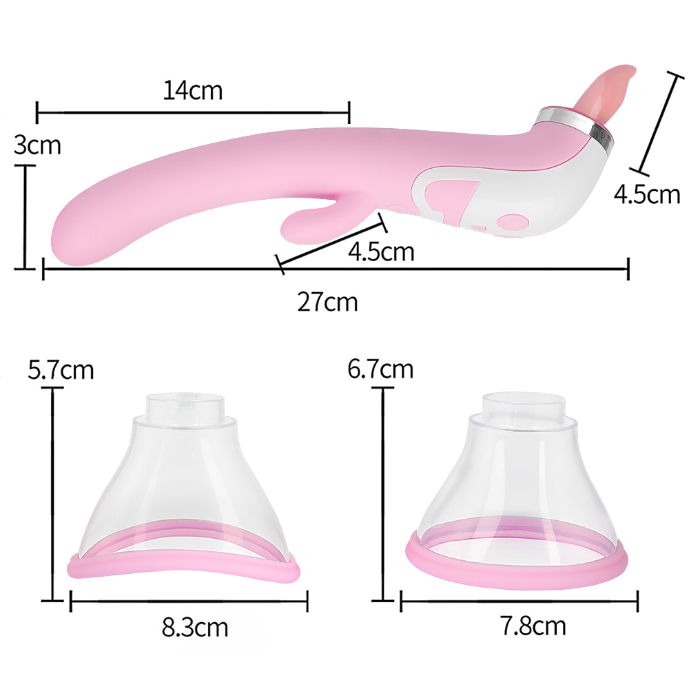 Tongue Dildo Vibrator For Women Heating Nipple Sucker Tight Oral