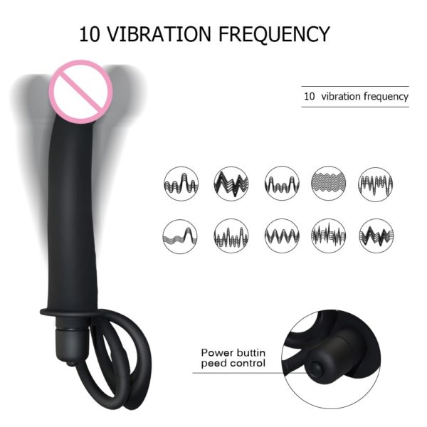 Double Penetration Vibrator Sex Toys Penis Strapon Dildo Vibrator, Strap On Penis Anal Plug for Man, Adult Sex Toys for Beginner - Image 4