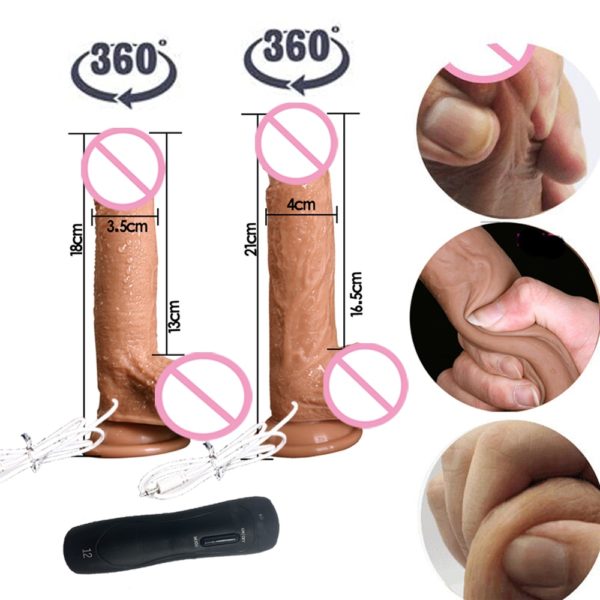 Big Realistic Dildo Vibrator Strapon