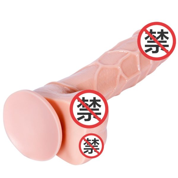 Realistic Flesh-colored Big Dildo - Image 4