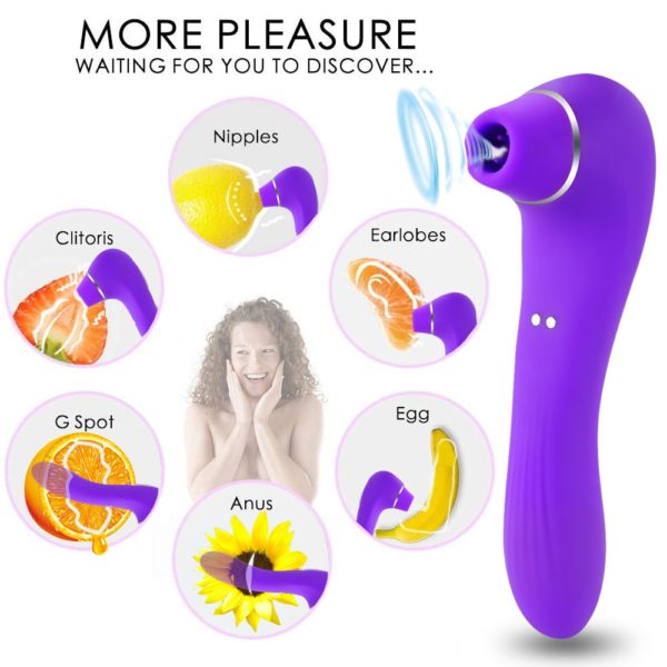 Vagina Sucker Vibrator Dildo Toys for Adults Powerful G Spot Clitoris Stimulator Women Masturbator Vibrating Nipple Sucker USB - Image 2