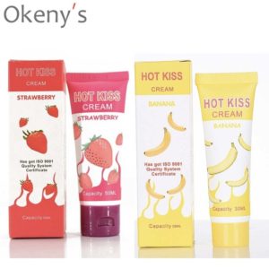 HOT KISS Lubricant Strawberry Cream Banana Cream Sex Lube Body Massage Oil Lubricant for Anal Sex Grease Oral Vaginal Love Gel